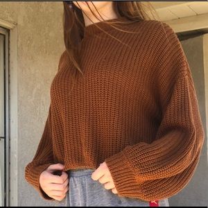 Brown knit sweater